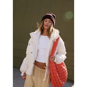 FP Free People Movement Care FP Round And Round Puffer Jacket in Cream